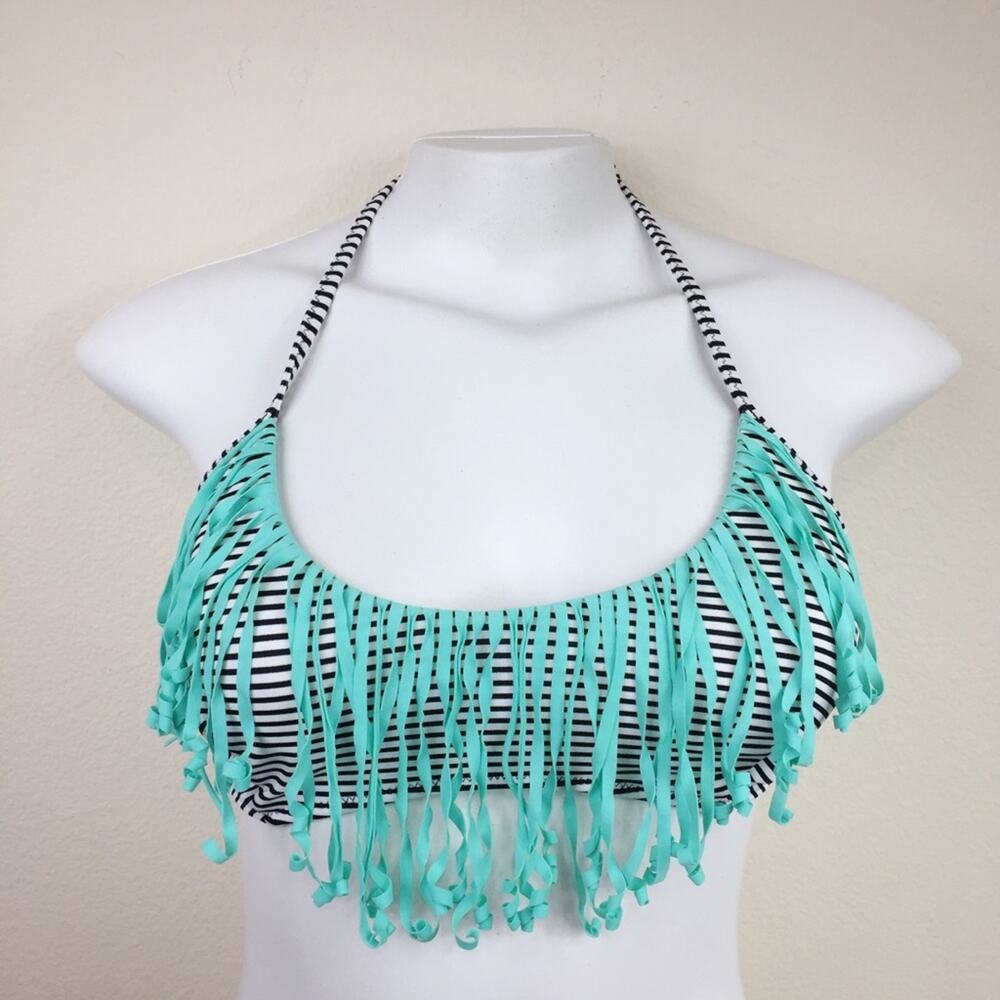 Victoria’s Secret | Striped Fringe Bikini Top
